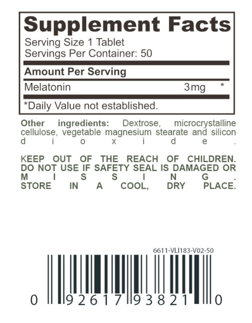 kapsulations melatonin supplement label